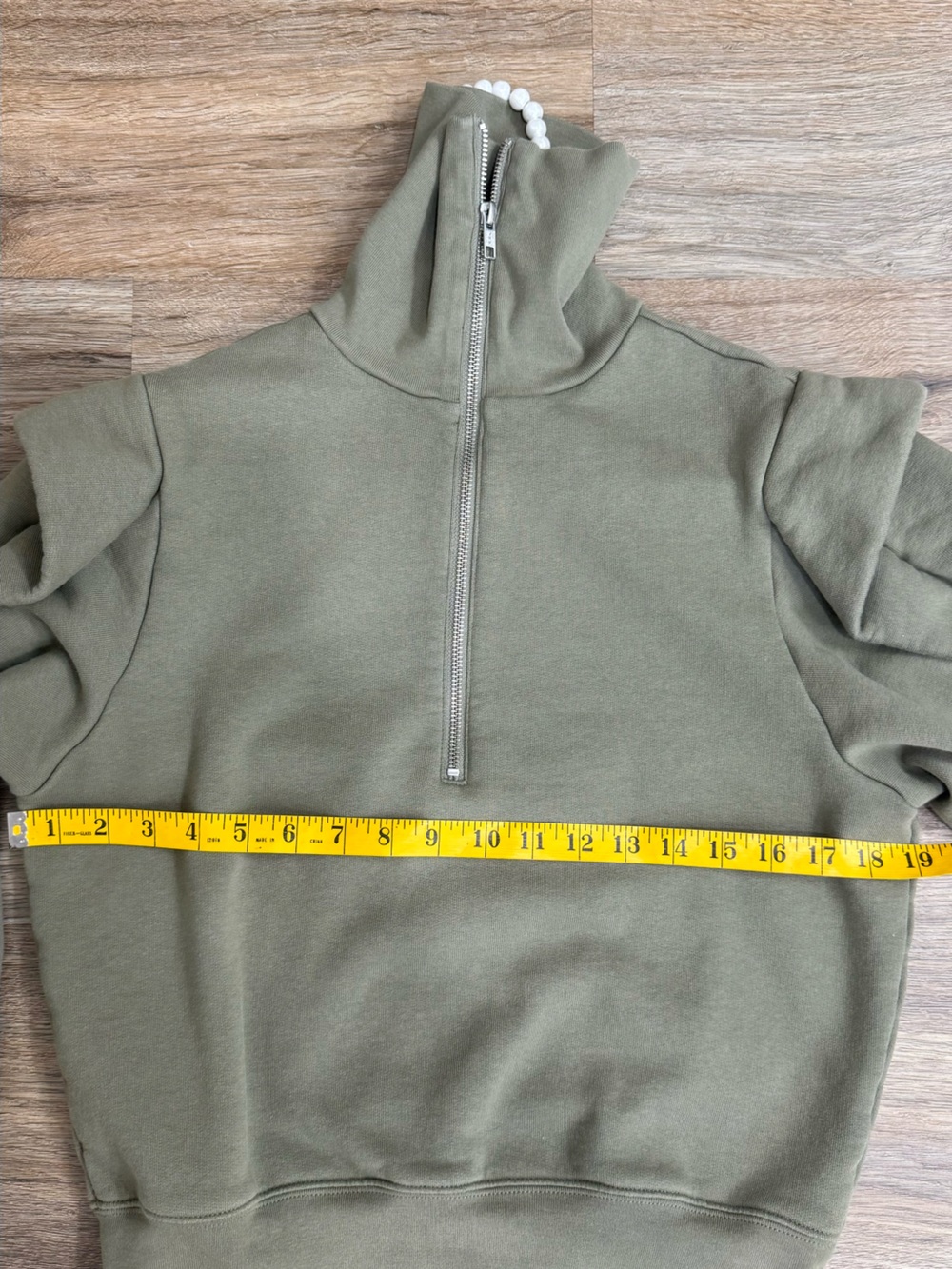 FRAME Denim women’s Military Shoulder Detail Half Zip Sweatshirt Sz Small - Picture 8 of 8
